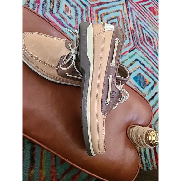 SPERRY Top Sider Men\'s  Lanyard 2 Eye Leather Boat Shoes BROWN Size 10 main image 2